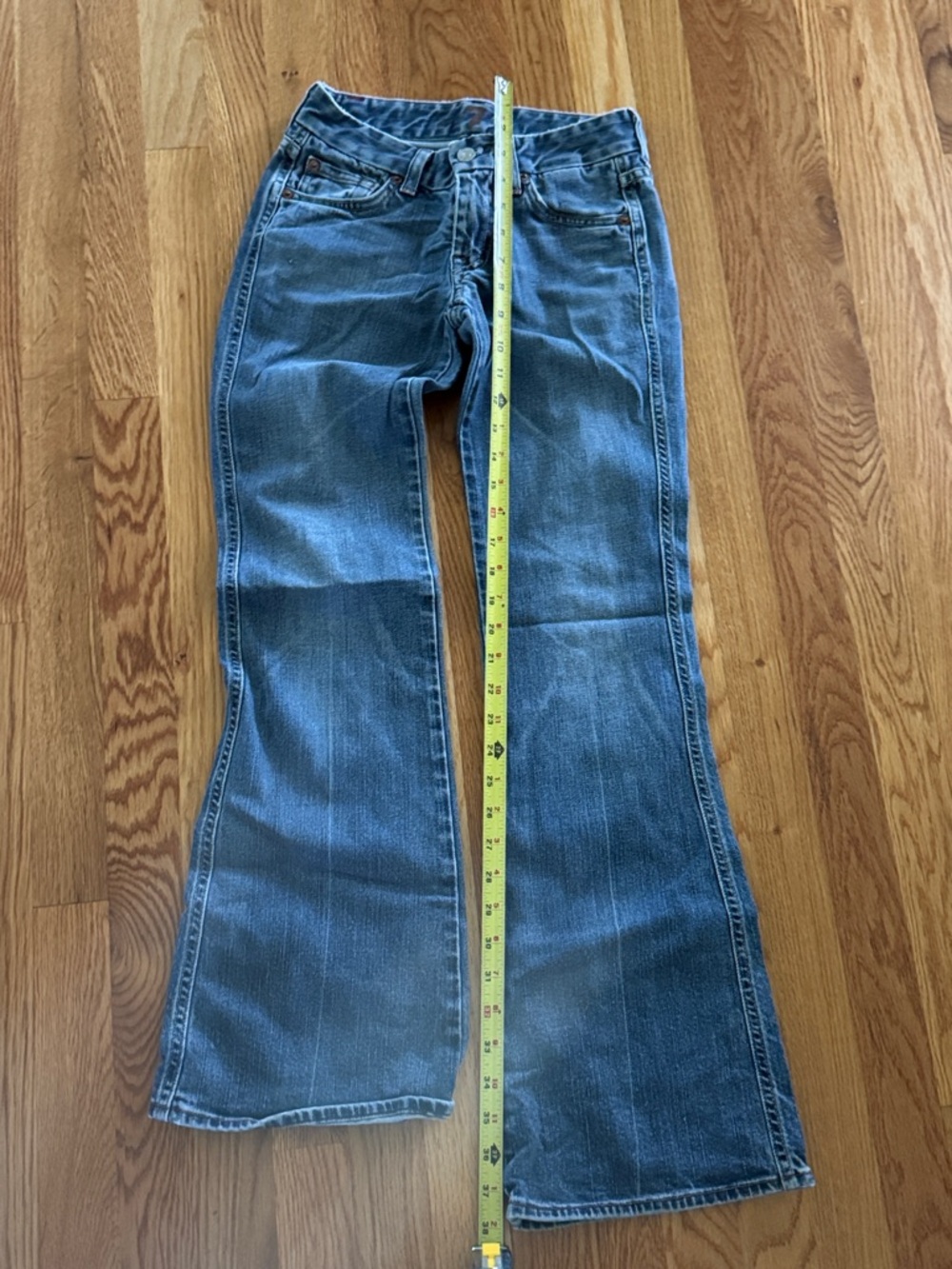 7 for all mankind A pocket 25 low rise Women's Flare Jeans - Faded Blue Wash